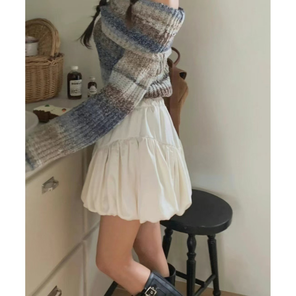 VENUSY｜ 極甜美✿ 韓國女裝｜澎澎南瓜百褶裙-細節圖3
