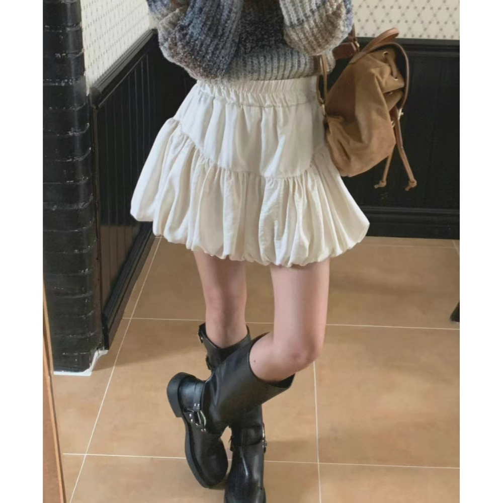 VENUSY｜ 極甜美✿ 韓國女裝｜澎澎南瓜百褶裙-細節圖6