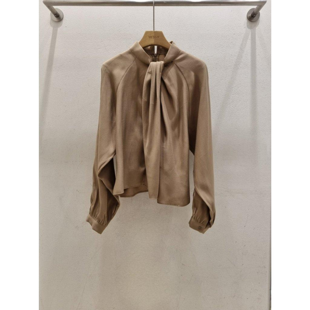 VENUSY｜ 高奢質感✔ 韓國女裝｜絲質光澤摺袖襯衫 韓國襯衫-細節圖9