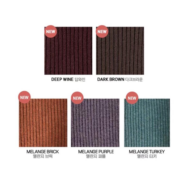 VENUSY｜ 14色☻ 韓國女裝｜棉質條紋中筒襪-細節圖6