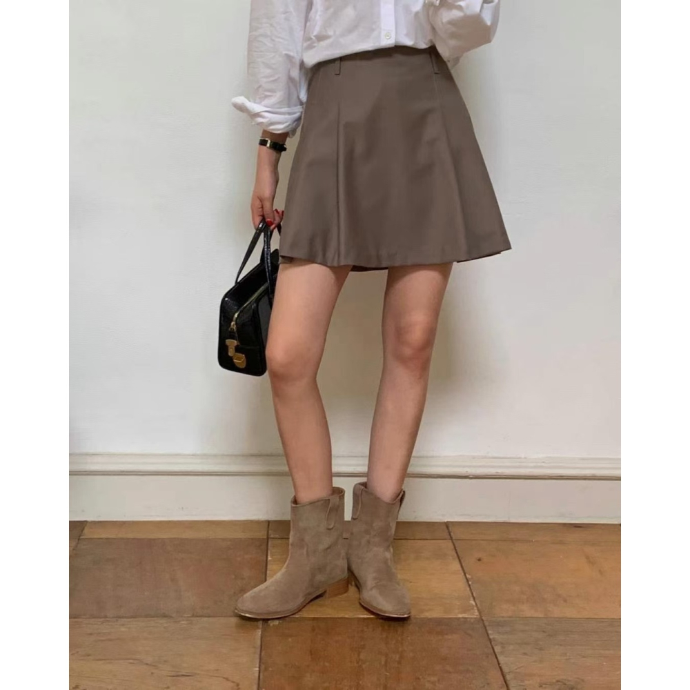 VENUSY｜ 韓國女裝｜新款迷你裙細褶百褶裙 A字裙 前後兩穿-細節圖5