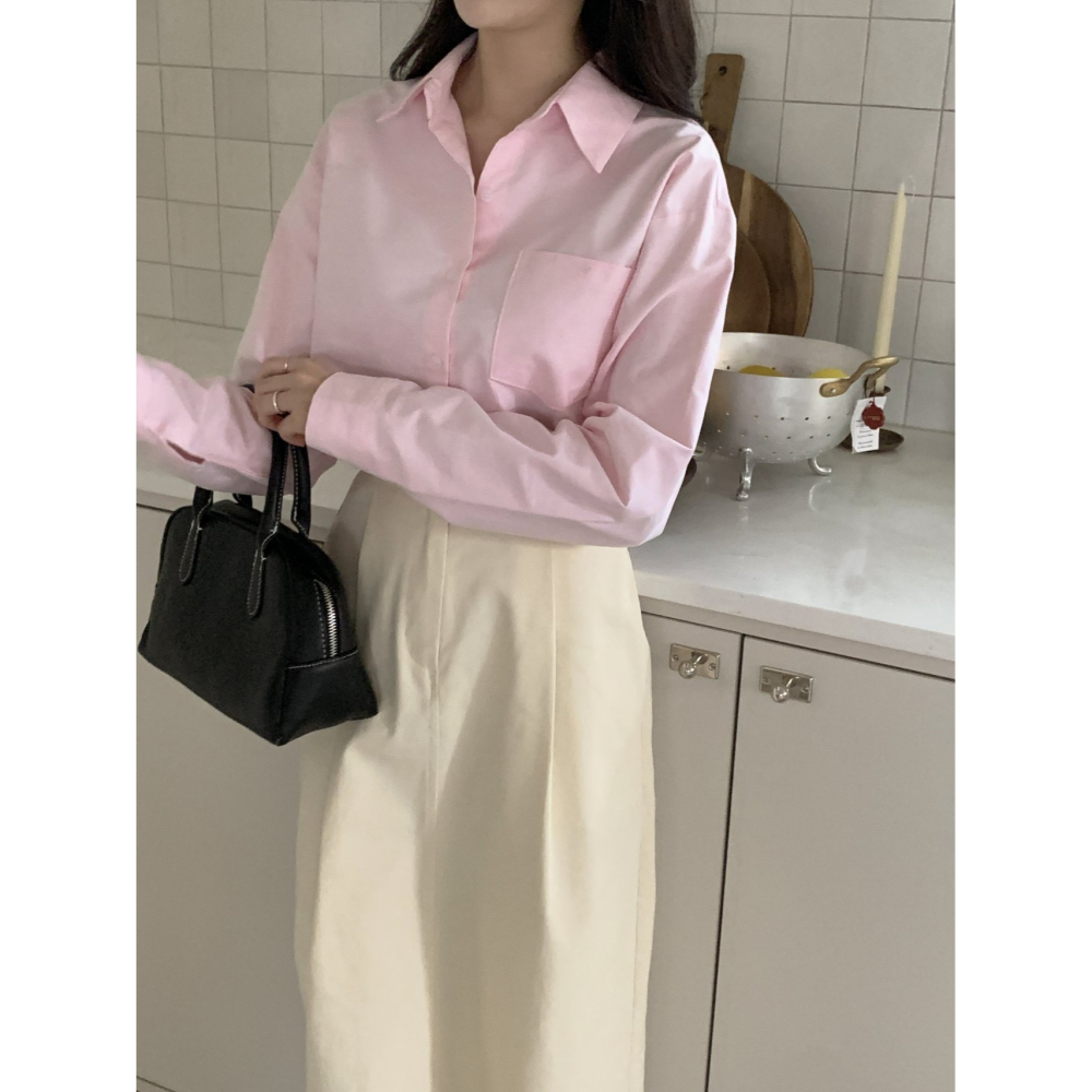 VENUSY｜ 韓國女裝｜純棉針褶中長裙-細節圖2