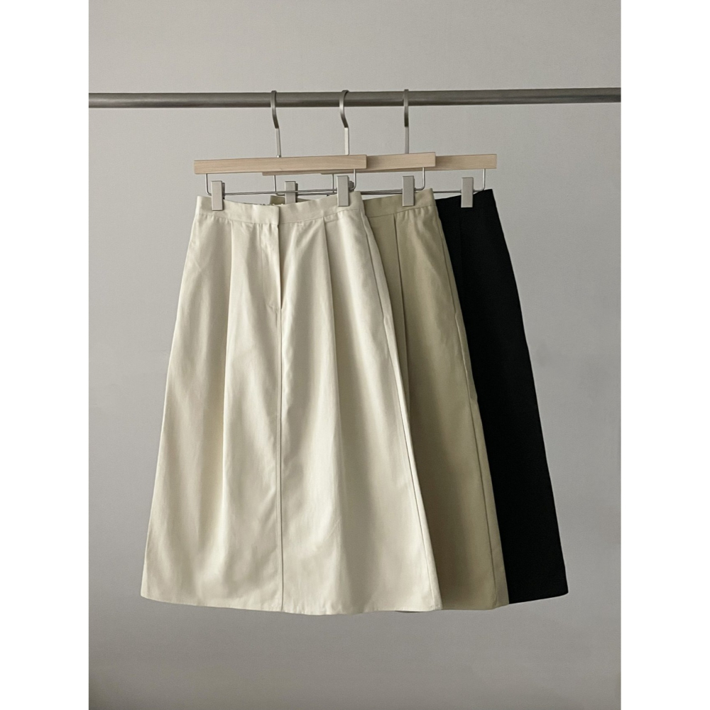 VENUSY｜ 韓國女裝｜純棉針褶中長裙-細節圖10