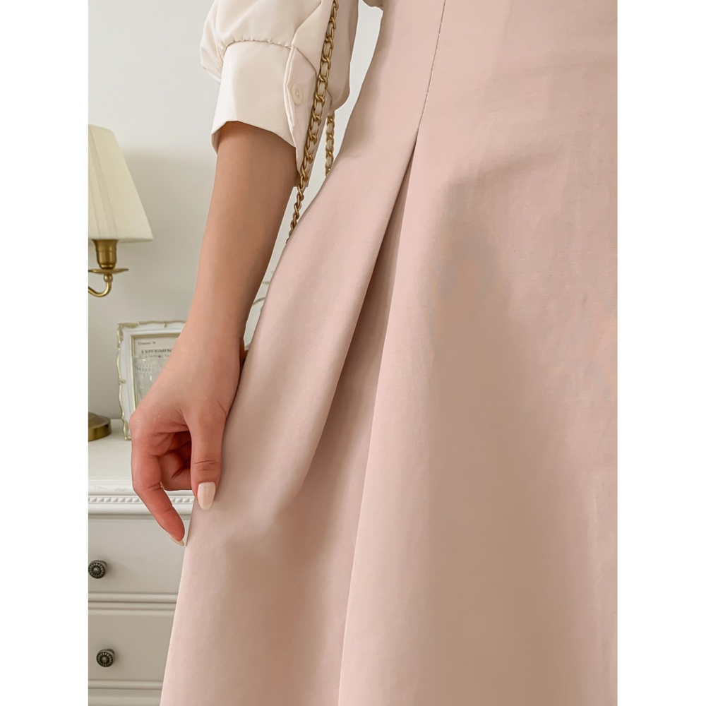 VENUSY｜ 韓國女裝｜法式針褶長裙-細節圖10