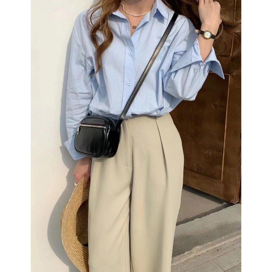 VENUSY｜正韓 - 韓國女裝｜斜背拉鍊小方圓包-細節圖4