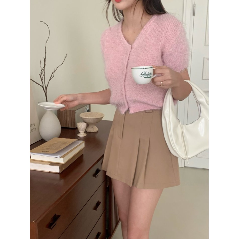 VENUSY｜正韓 - 韓國女裝｜春季新品短袖針織小外套-細節圖2