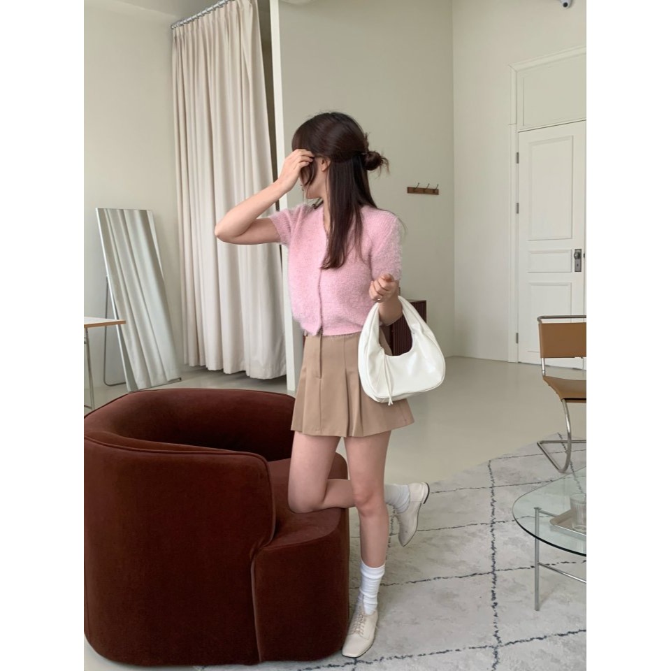 VENUSY｜正韓 - 韓國女裝｜春季新品短袖針織小外套-細節圖5