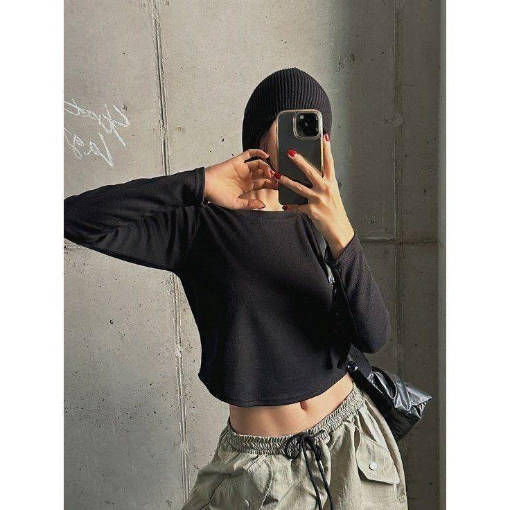 VENUSY．正韓 - 韓國女裝｜馬卡龍長袖T恤 韓國T恤-細節圖5