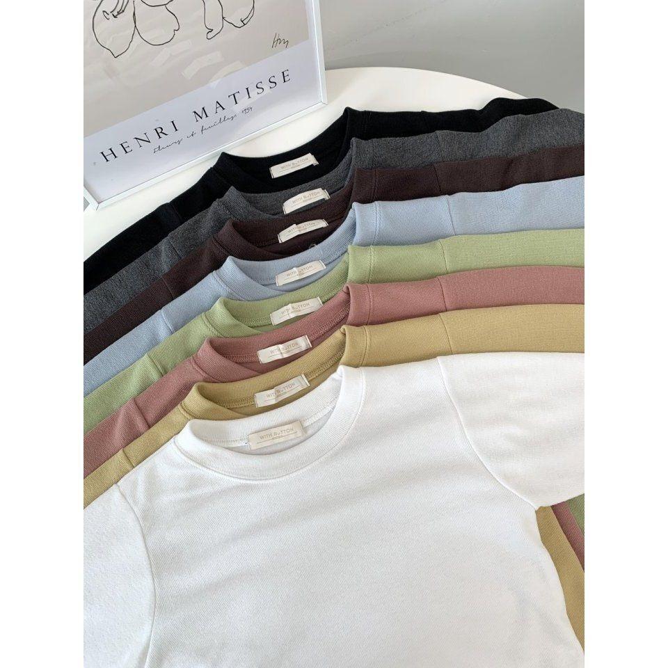 VENUSY．正韓 - 韓國女裝｜馬卡龍長袖T恤 韓國T恤-細節圖9