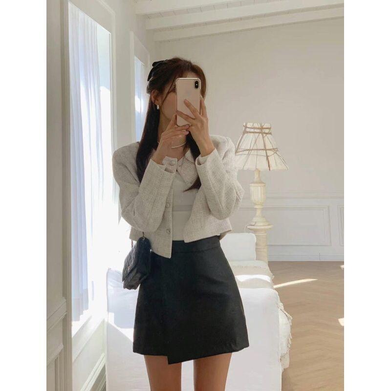 VENUSY．正韓 - 韓國女裝｜小香風外套 連結處加購短褲-細節圖2