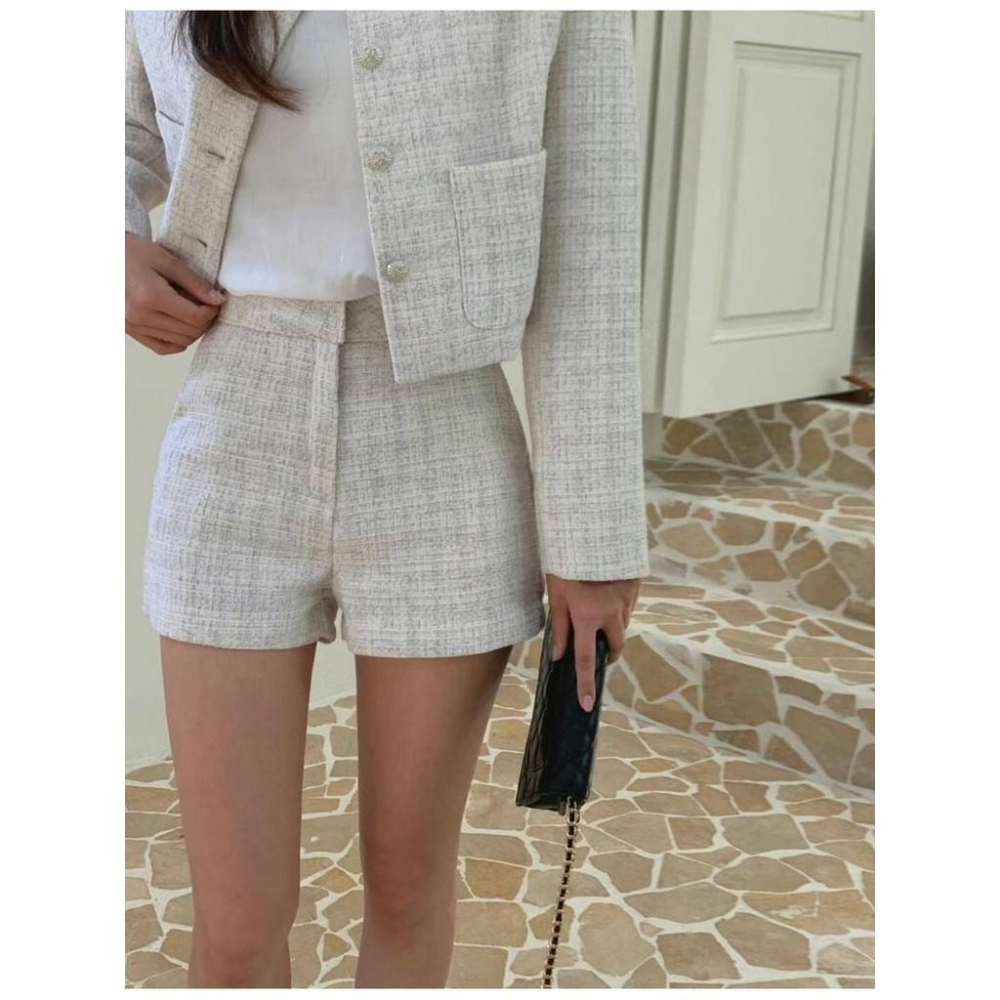 VENUSY．正韓 - 韓國女裝｜小香風短褲 連結處加購外套-細節圖5