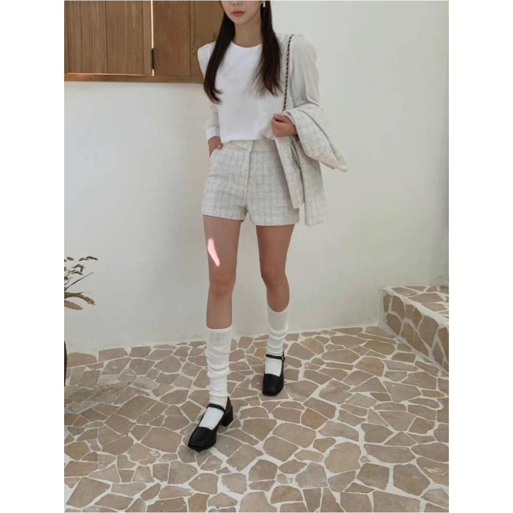 VENUSY．正韓 - 韓國女裝｜小香風短褲 連結處加購外套-細節圖7