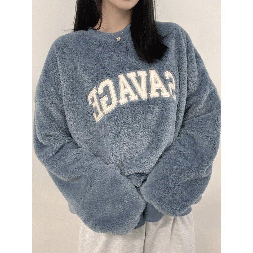 VENUSY．正韓 - 韓國女裝｜ Savage大學T 野蠻字母大學T-細節圖5