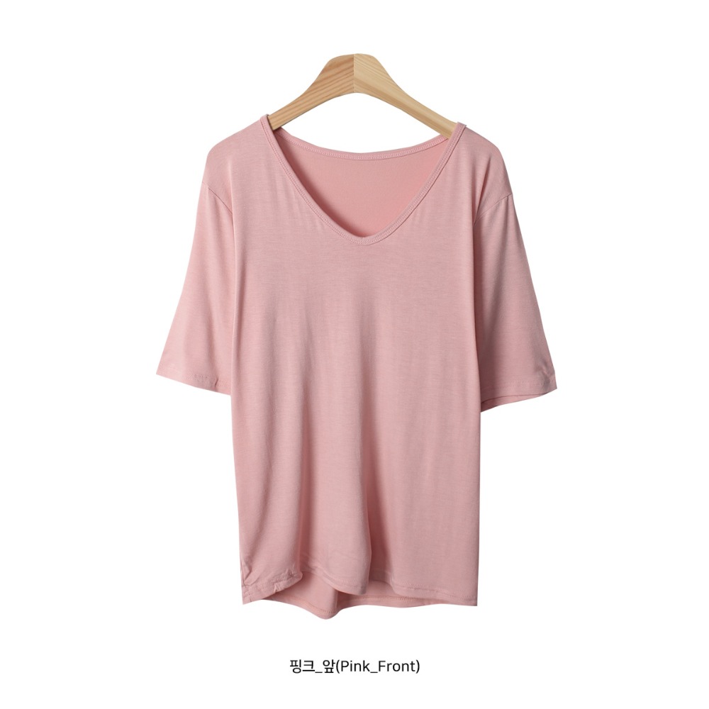 VENUSY｜ 韓國女裝｜V領休閒T恤 韓國T恤-規格圖10