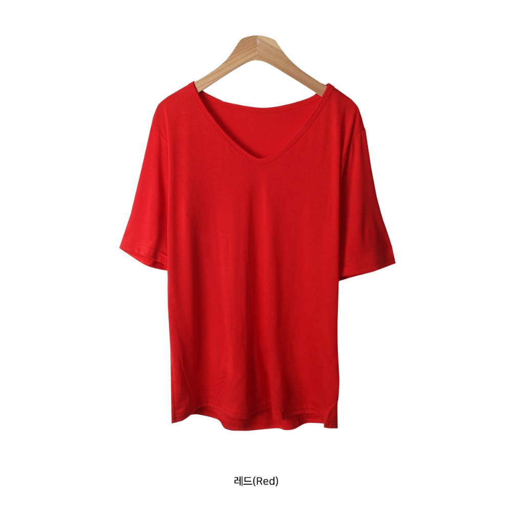 VENUSY｜ 韓國女裝｜V領休閒T恤 韓國T恤-規格圖10