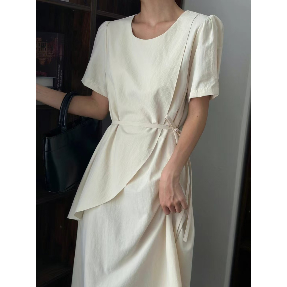 VENUSY｜ 韓國女裝｜overfit慵懶設計款長洋裝 韓國洋裝-細節圖4