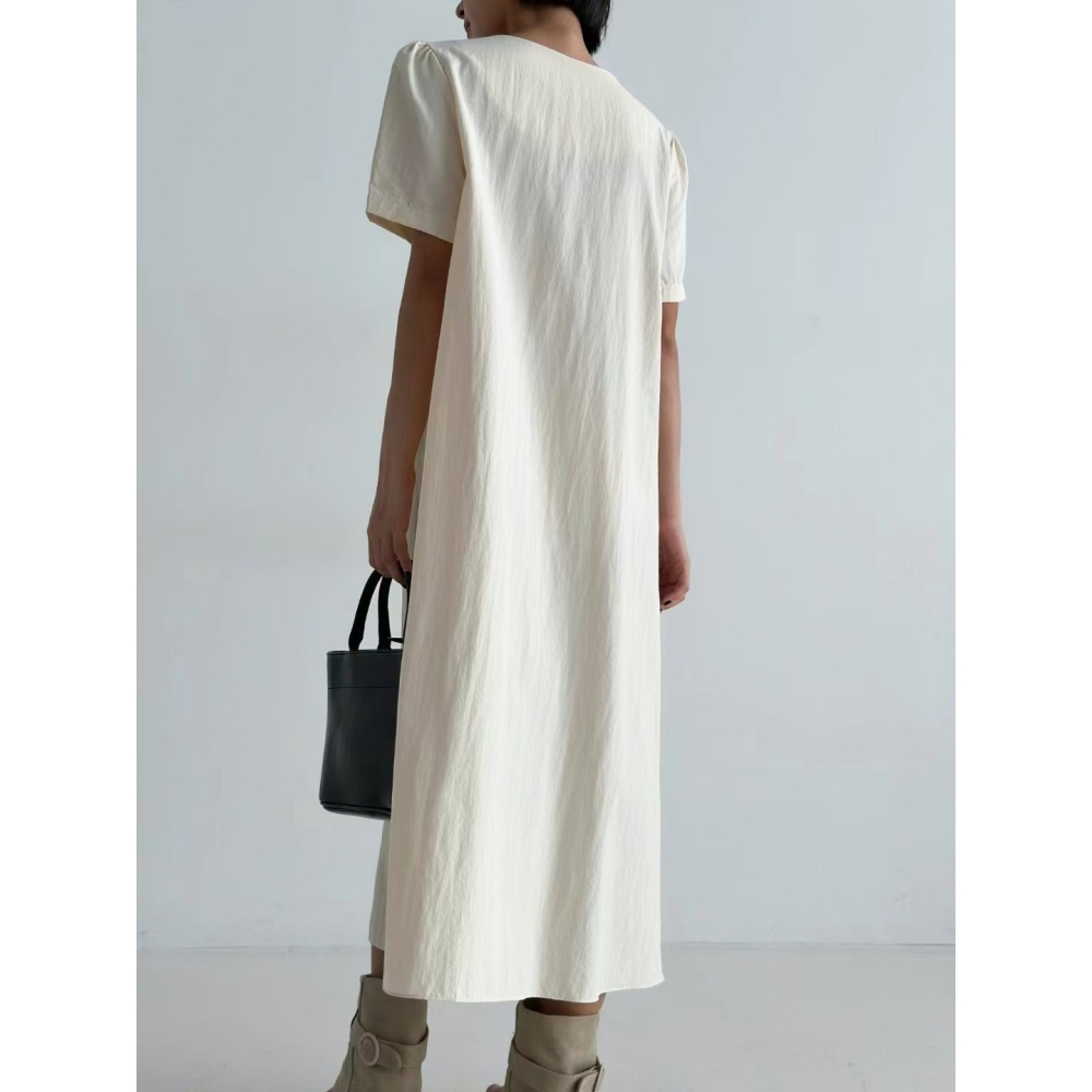 VENUSY｜ 韓國女裝｜overfit慵懶設計款長洋裝 韓國洋裝-細節圖6