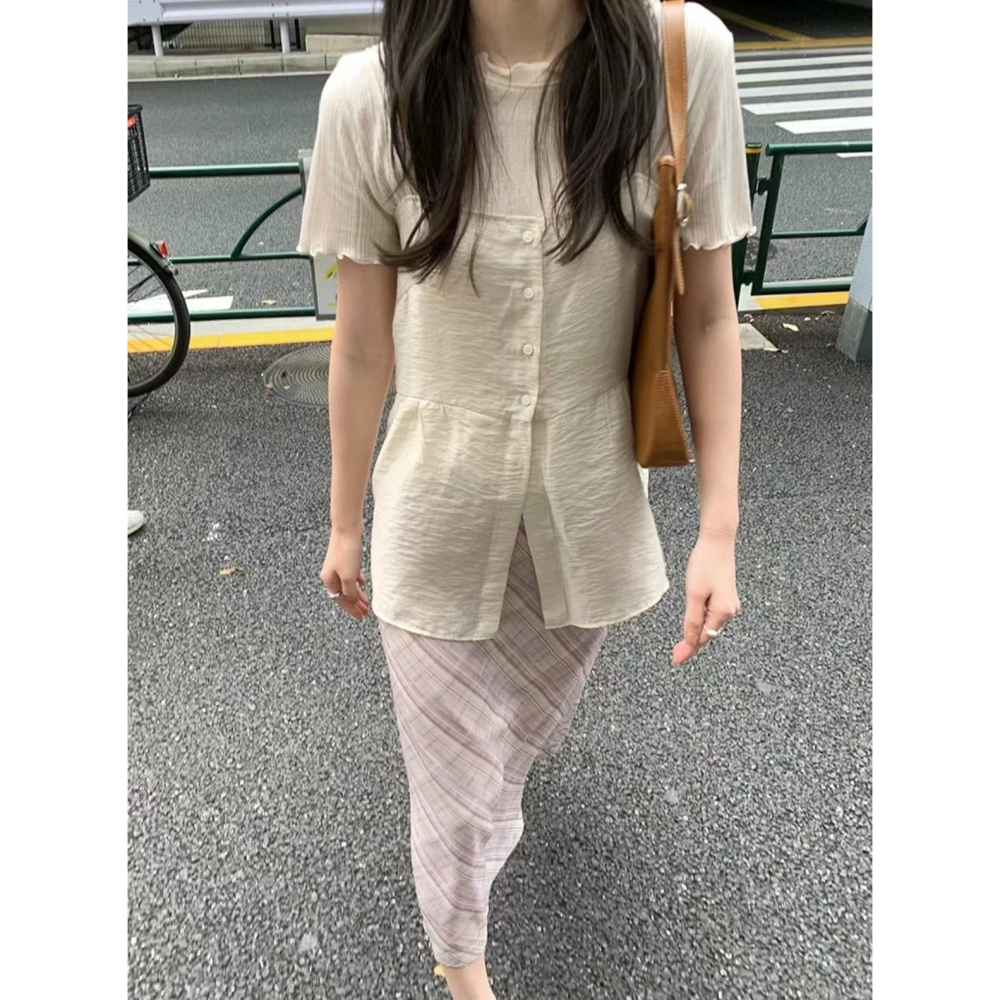 VENUSY｜ 韓國女裝｜天絲透光無袖襯衫 韓國襯衫-細節圖5