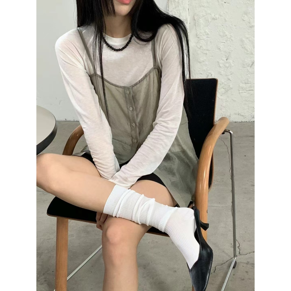 VENUSY｜ 韓國女裝｜天絲透光無袖襯衫 韓國襯衫-細節圖7