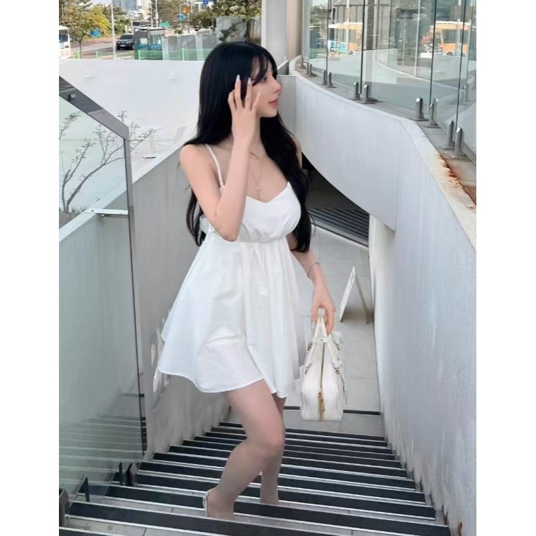VENUSY｜ 🅗🅞🅣 韓國女裝｜蝴蝶結無袖小洋裝 韓國洋裝 約會 閨密聚會皆適宜-細節圖3