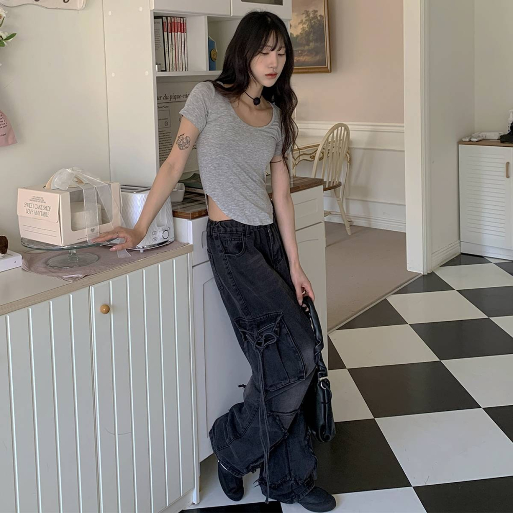 VENUSY｜ 韓國女裝｜U領顯瘦貼身T恤 韓國T恤-細節圖5