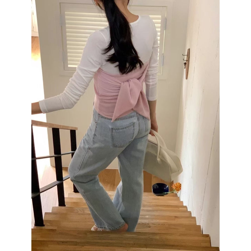 VENUSY｜ 韓國女裝｜緞帶平口無袖背心-細節圖8