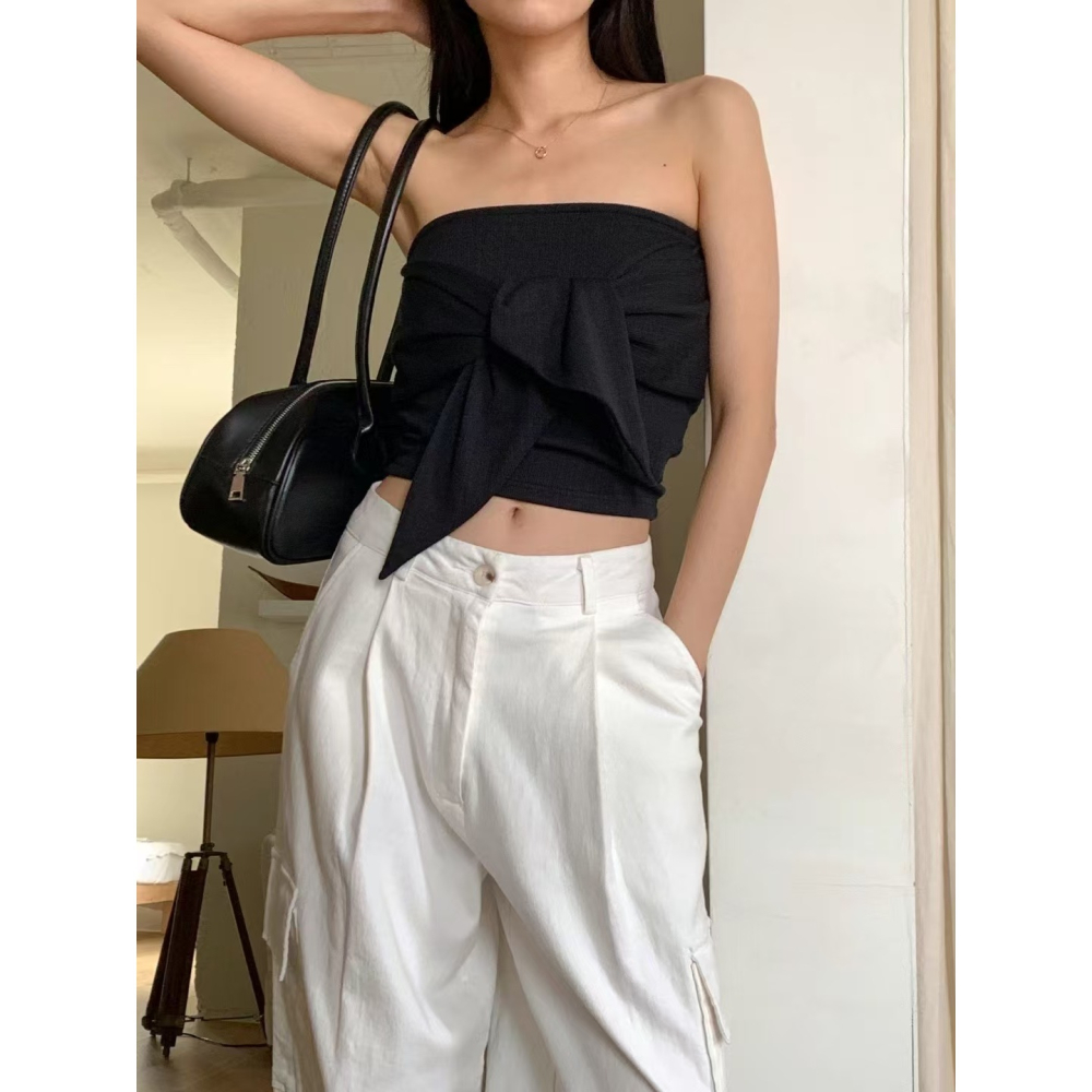 VENUSY｜ 韓國女裝｜緞帶平口無袖背心-細節圖9