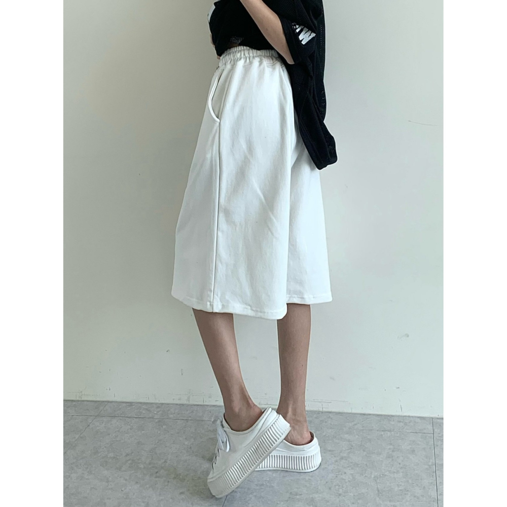 VENUSY｜ 韓國女裝｜純棉嘻哈7分運動寬褲-細節圖2