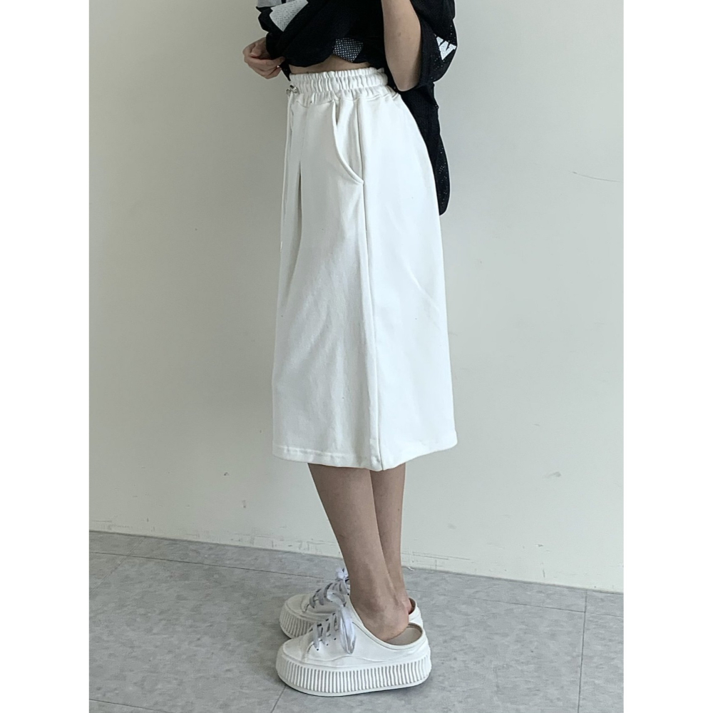 VENUSY｜ 韓國女裝｜純棉嘻哈7分運動寬褲-細節圖3