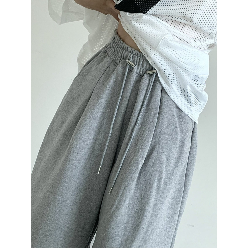 VENUSY｜ 韓國女裝｜純棉嘻哈7分運動寬褲-細節圖6