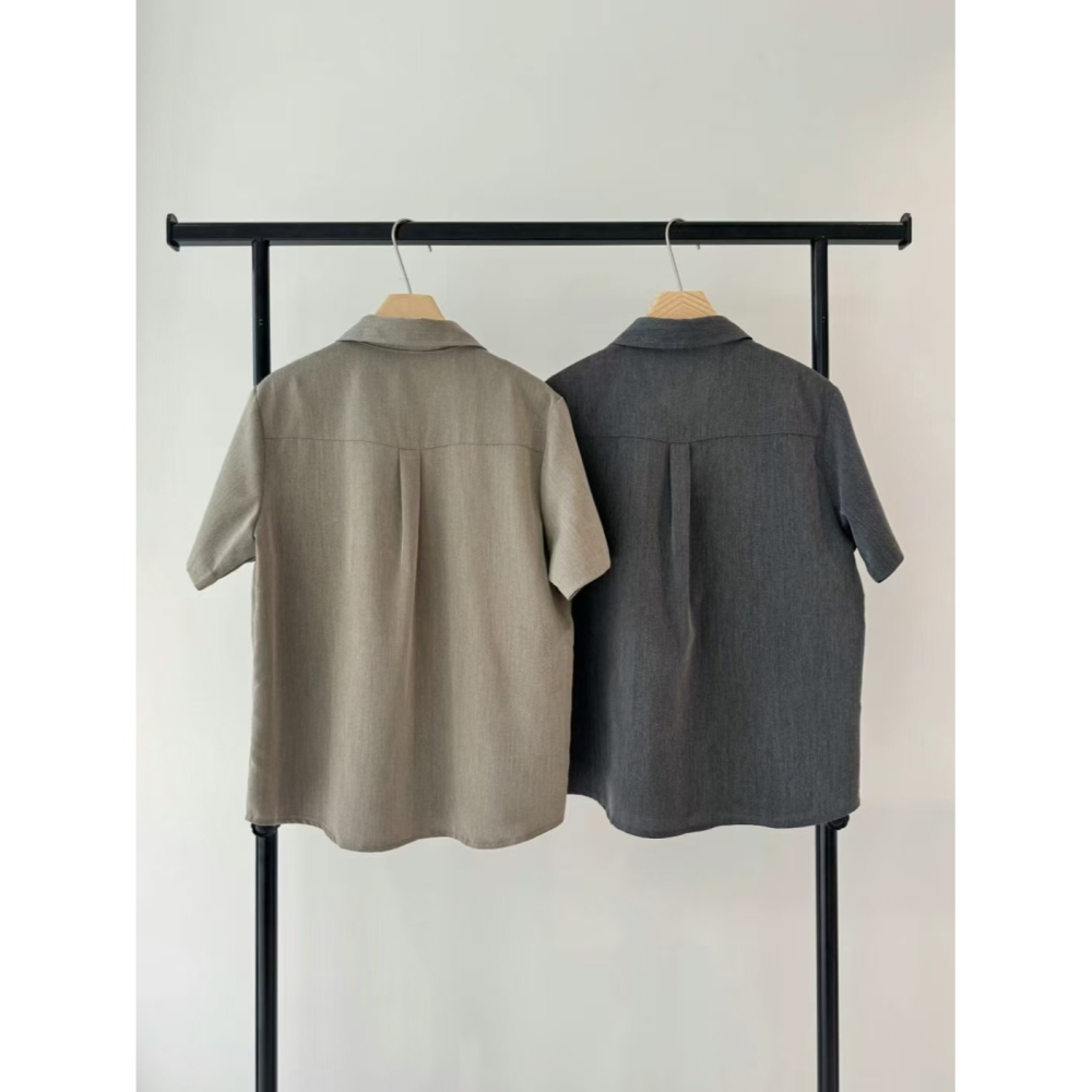 VENUSY｜ 韓國女裝｜雙口袋寬鬆襯衫 韓國襯衫-細節圖10