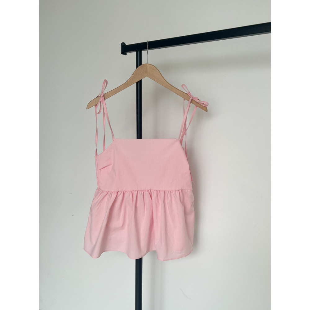 VENUSY｜ 韓國女裝｜純棉緞帶蝴蝶結背心 沙灘度假裝-規格圖11