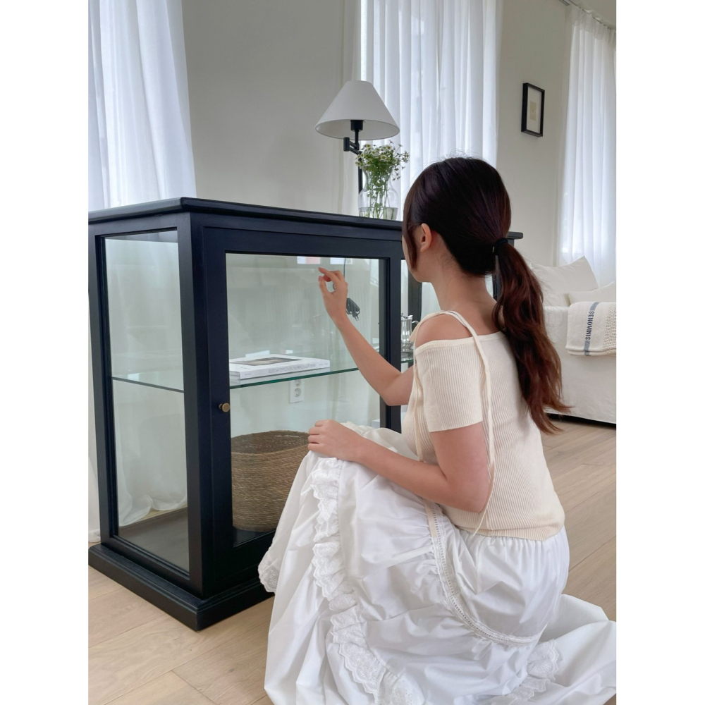 VENUSY｜ 韓國女裝｜修身蝴蝶結絲帶短袖針織上衣 休閒-細節圖7