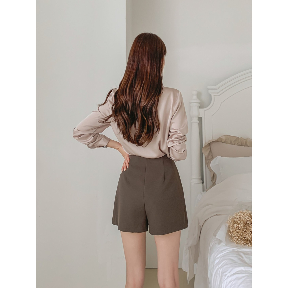 VENUSY｜ 韓國女裝｜高質感斜片褲裙 短裙 短褲-細節圖7