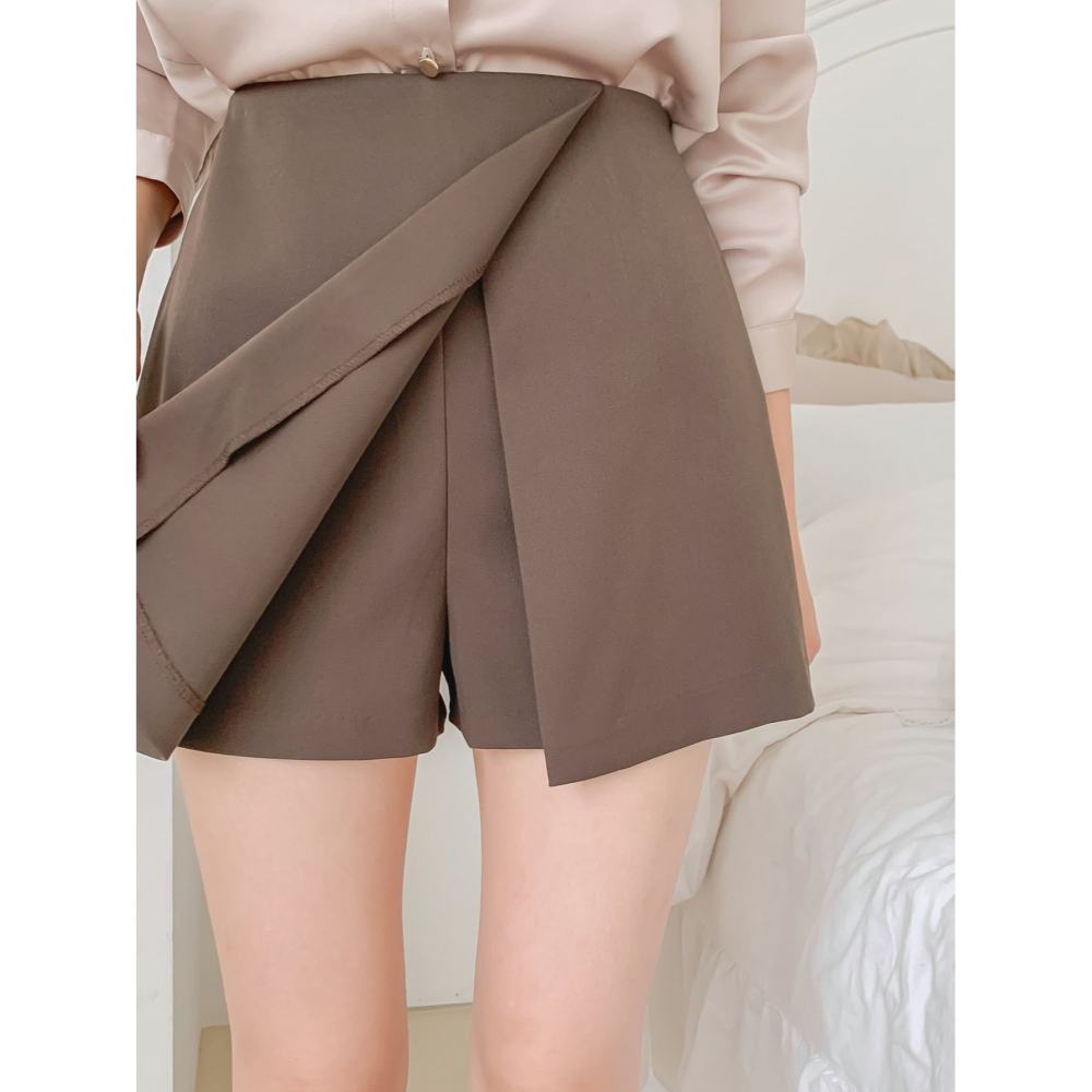 VENUSY｜ 韓國女裝｜高質感斜片褲裙 短裙 短褲-細節圖10