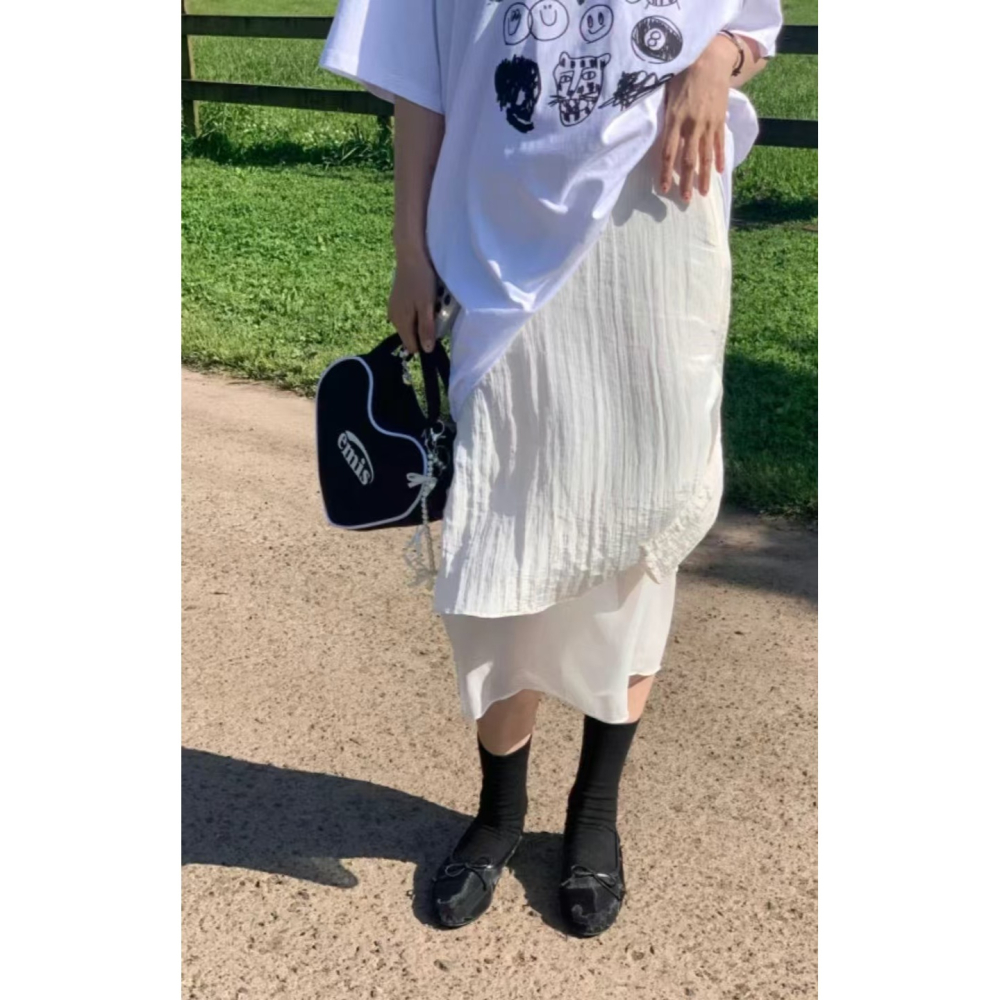 VENUSY｜ 韓國女裝｜雪紡疊層長裙-細節圖2