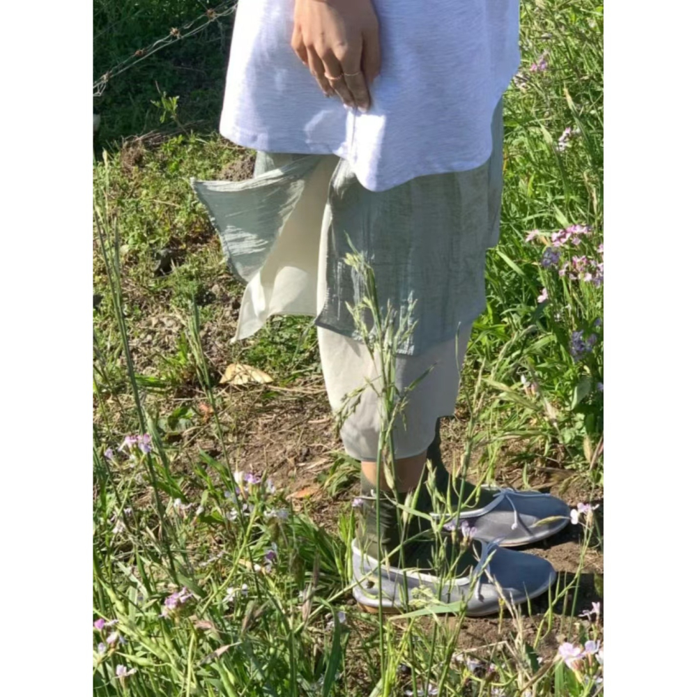 VENUSY｜ 韓國女裝｜雪紡疊層長裙-細節圖4