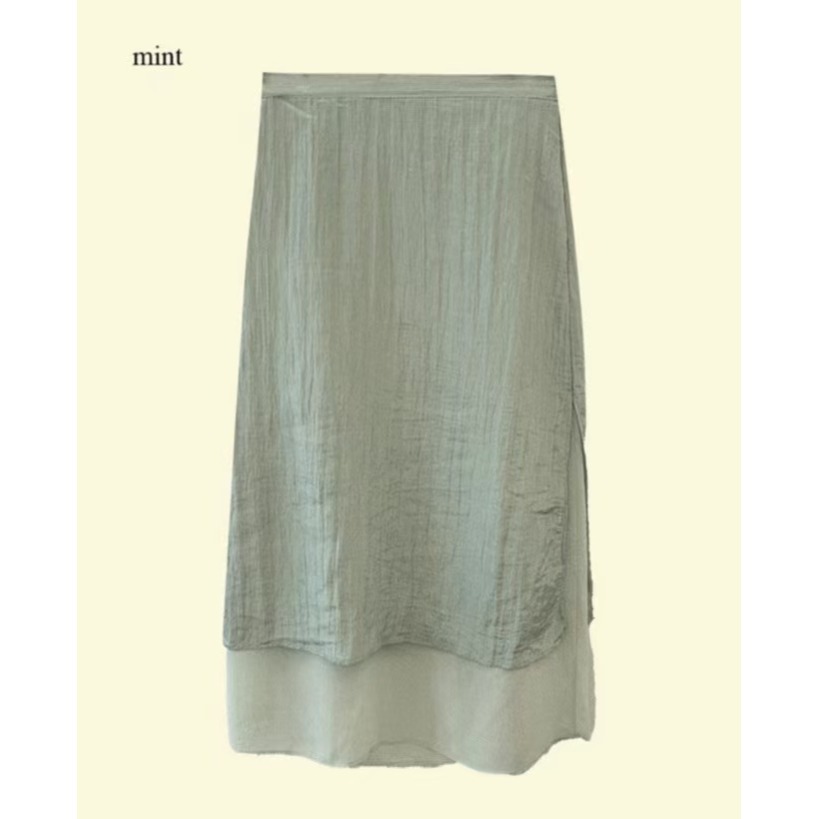 VENUSY｜ 韓國女裝｜雪紡疊層長裙-細節圖7