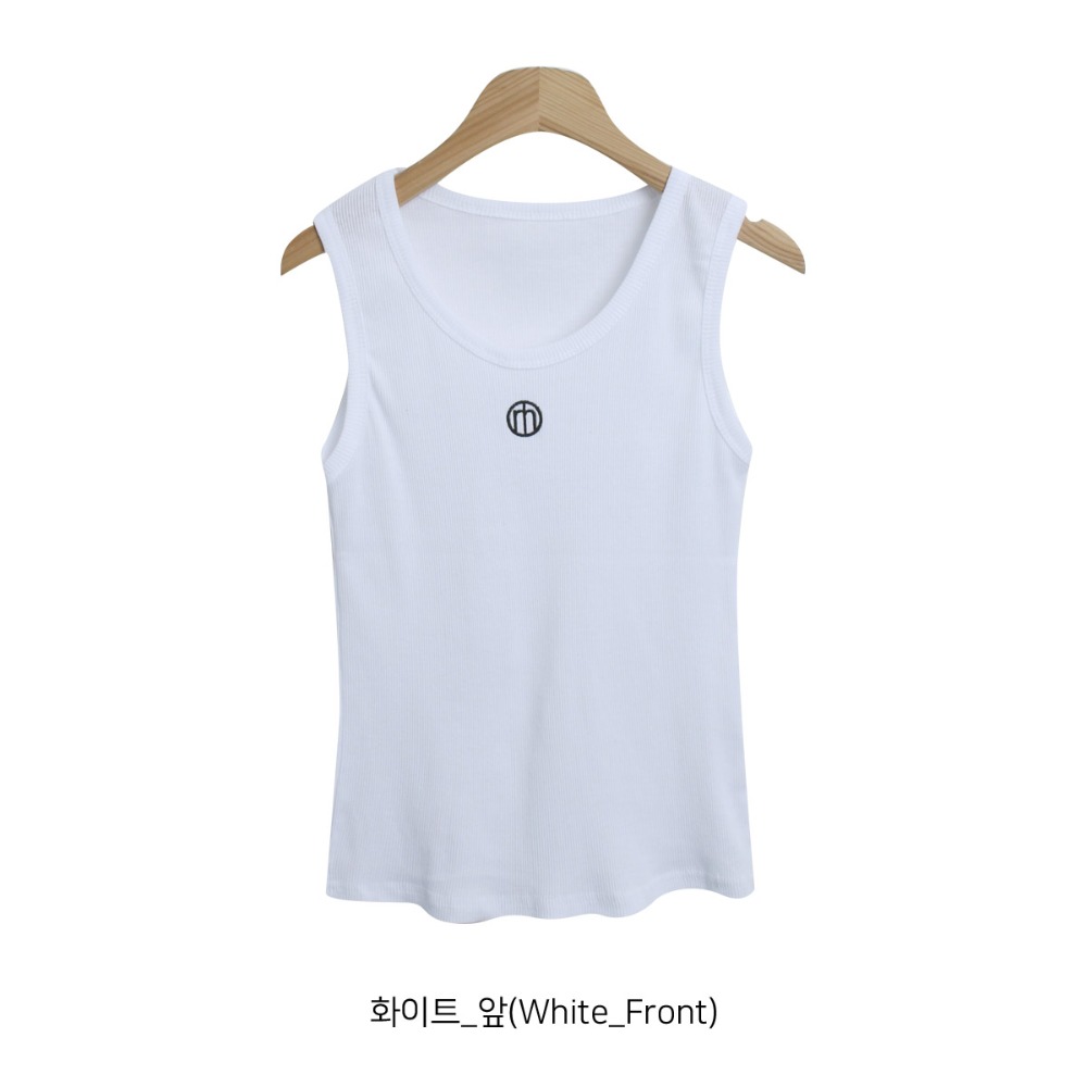 VENUSY｜ 韓國女裝｜純棉刺繡羅紋背心-規格圖11