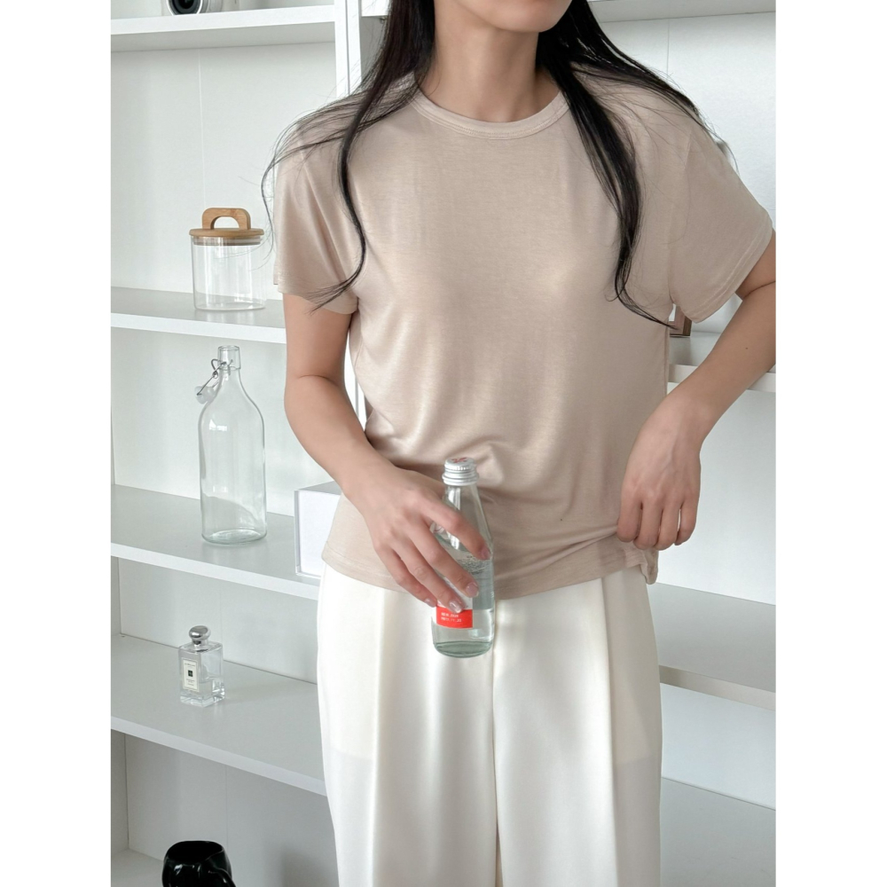 VENUSY｜ 韓國女裝｜清涼透氣短袖T恤 韓國T恤-細節圖2