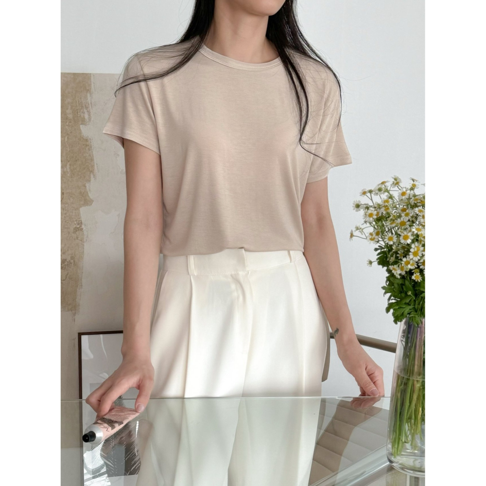VENUSY｜ 韓國女裝｜清涼透氣短袖T恤 韓國T恤-細節圖3