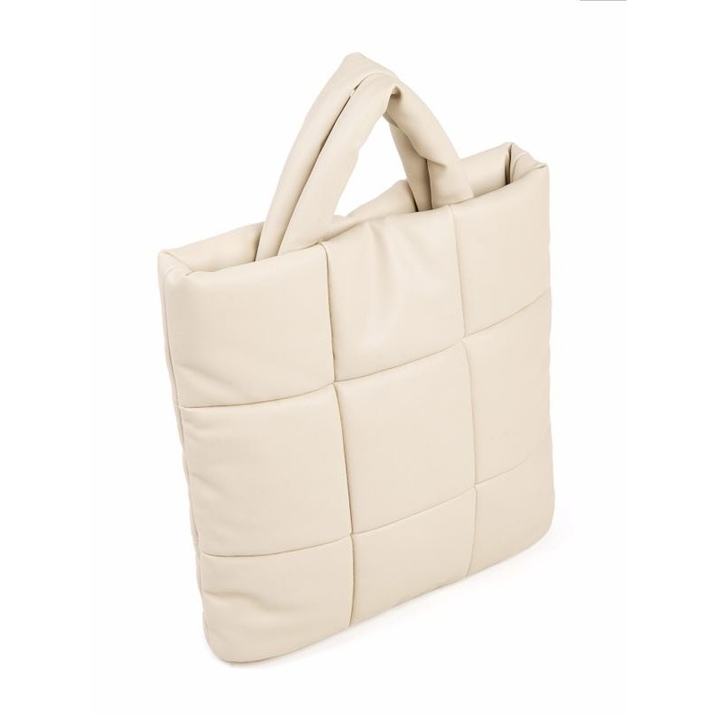 VENUSY｜ 韓國女裝｜方形絎縫手提包 正方格斜背包-細節圖6