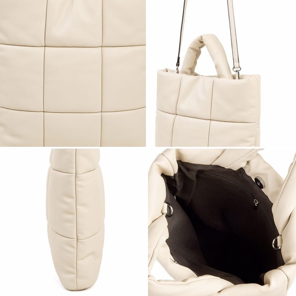 VENUSY｜ 韓國女裝｜方形絎縫手提包 正方格斜背包-細節圖11