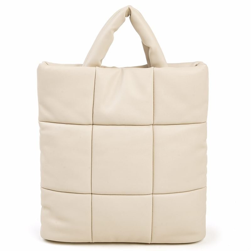 VENUSY｜ 韓國女裝｜方形絎縫手提包 正方格斜背包-規格圖11