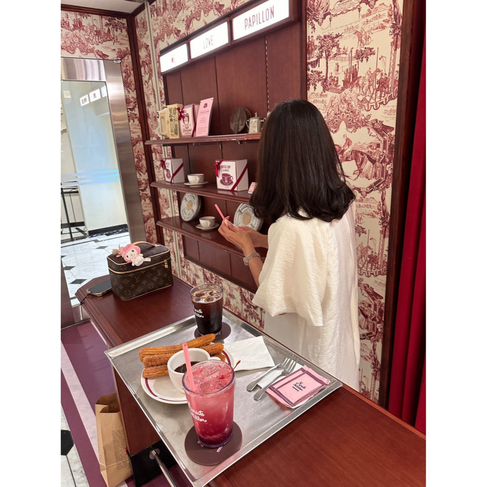 VENUSY｜ 韓國女裝｜亞麻尼龍南瓜袖洋裝 韓國洋裝-細節圖4