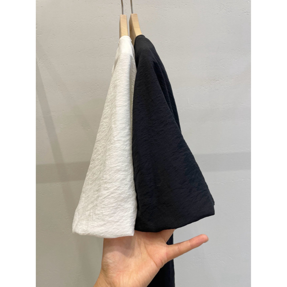 VENUSY｜ 韓國女裝｜亞麻尼龍南瓜袖洋裝 韓國洋裝-細節圖10