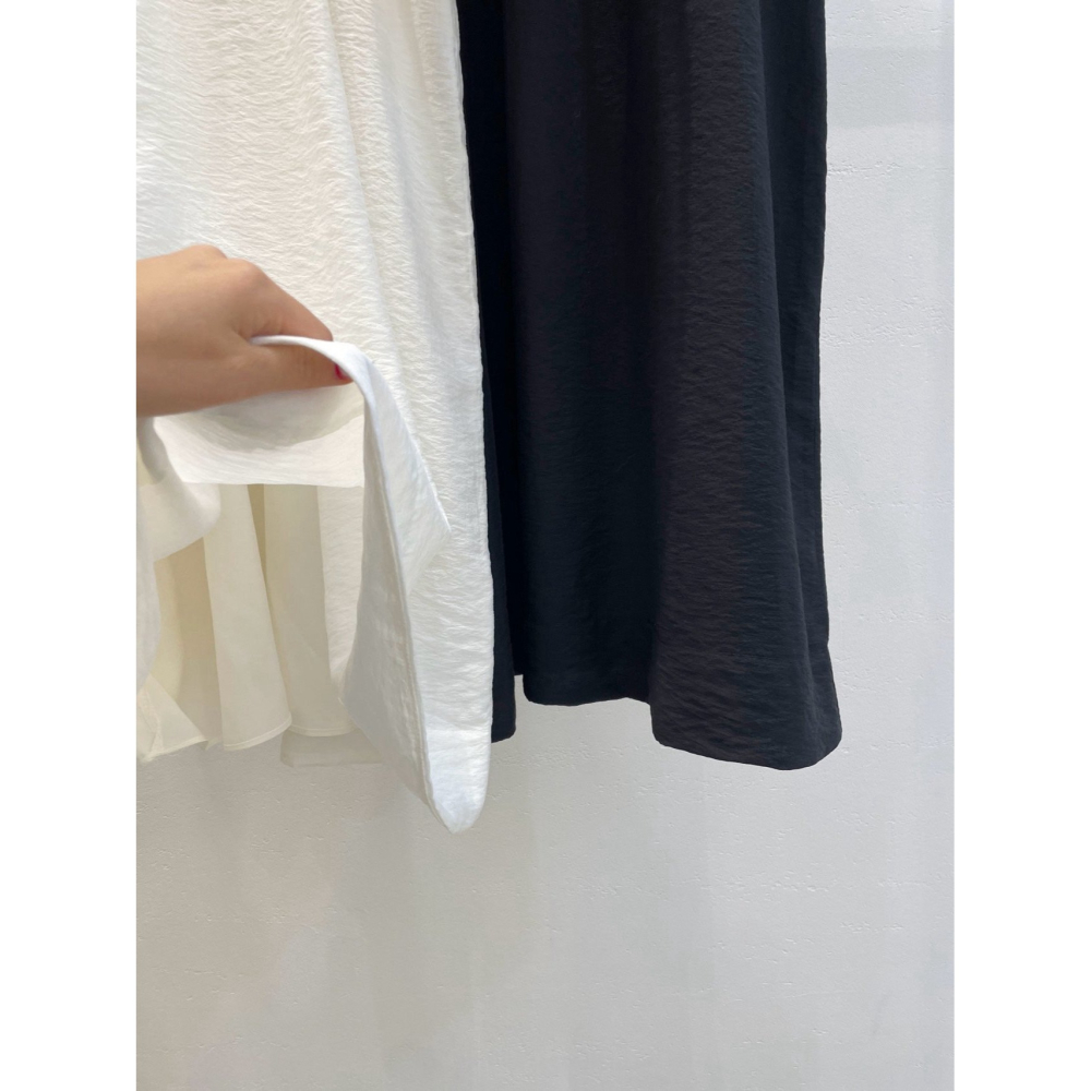 VENUSY｜ 韓國女裝｜亞麻尼龍南瓜袖洋裝 韓國洋裝-細節圖11