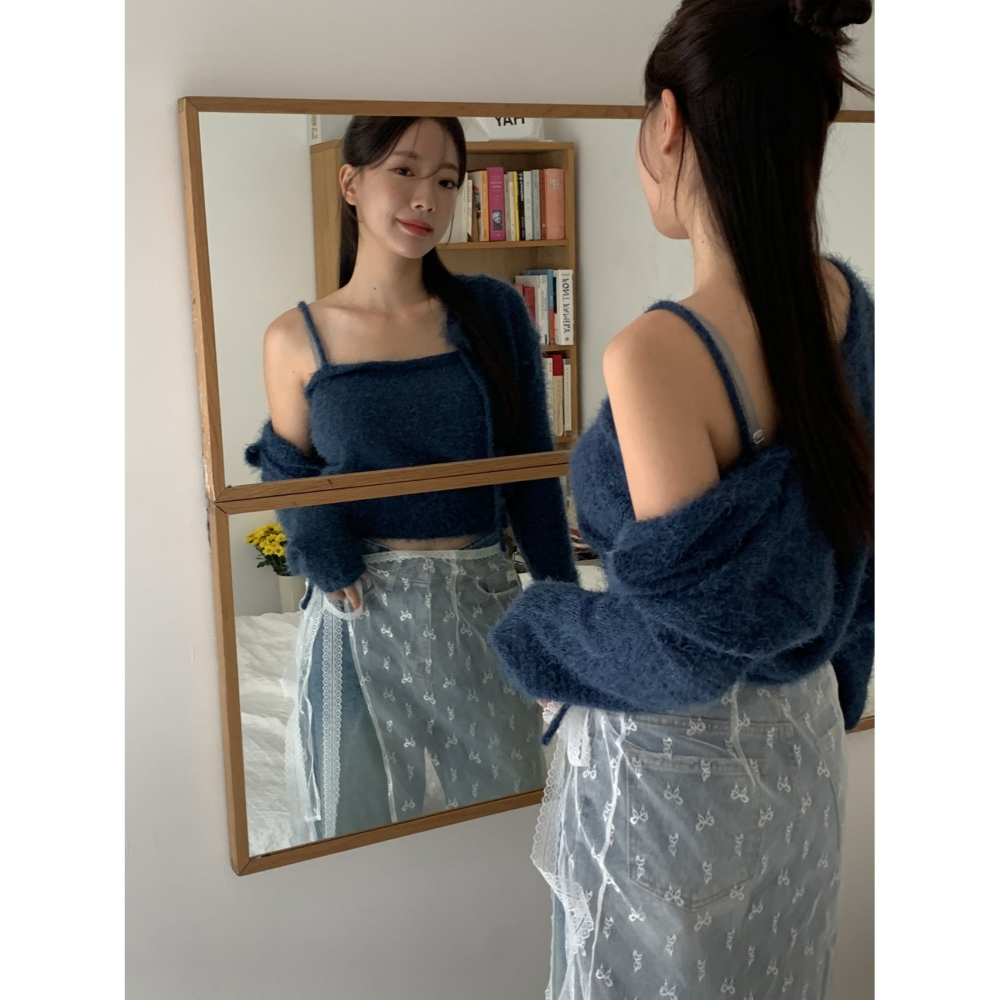 VENUSY｜ 6色☻韓國女裝｜針織無袖背心-細節圖5