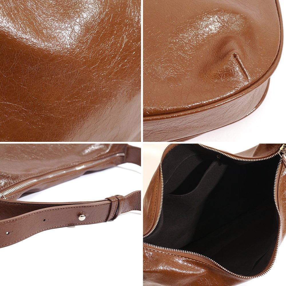 VENUSY｜ 韓國女裝｜半月側背大包 半月形肩背包 單肩包-細節圖10