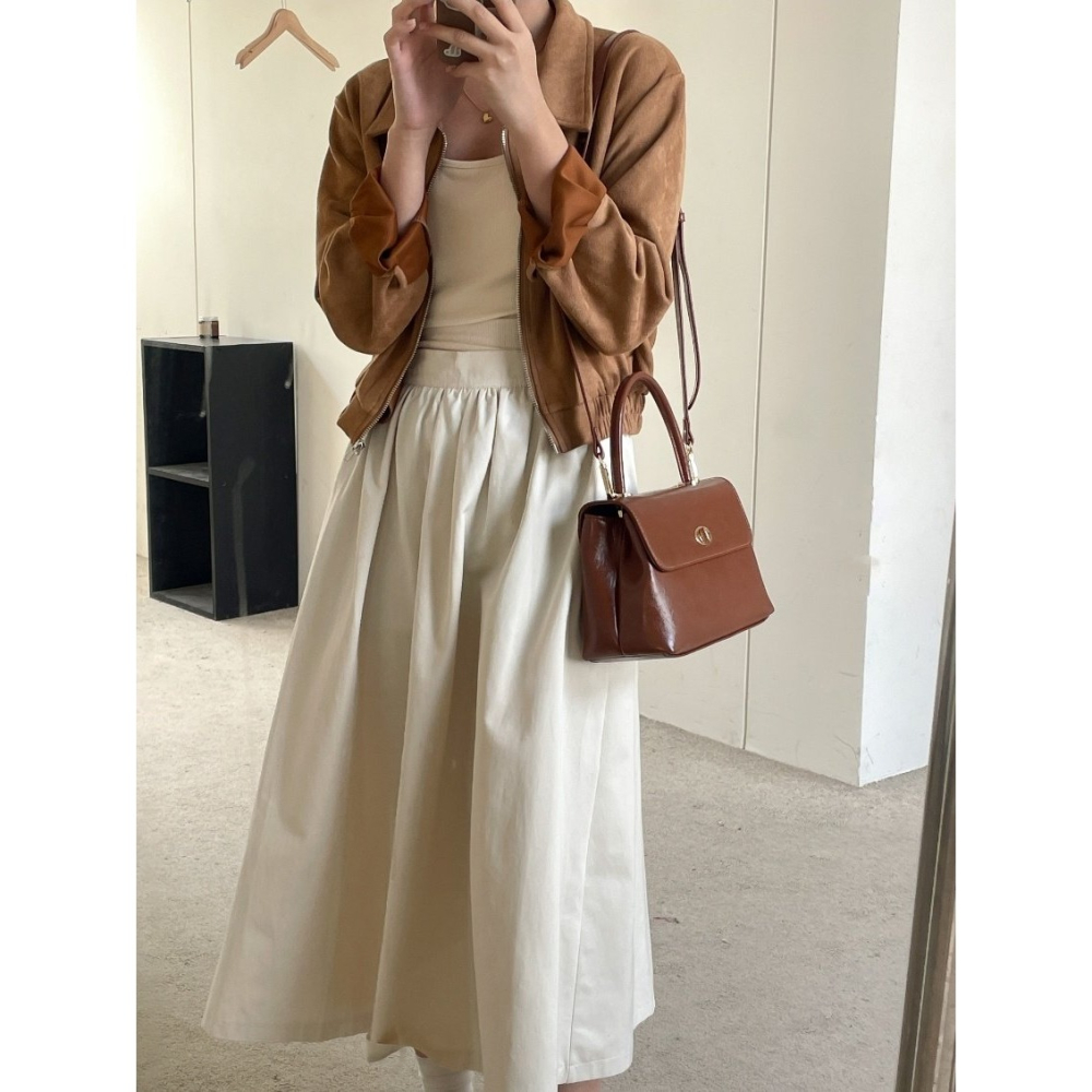 VENUSY｜ 韓國女裝｜皮革鈕扣方包 手提包 側背包-細節圖6